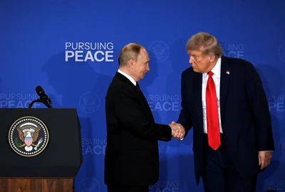 Vladimir Putin și Donald Trump în Alaska FOTO AFP