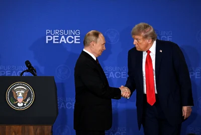 Vladimir Putin și Donald Trump în Alaska FOTO AFP