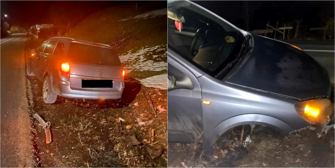Șoferul a intrat cu mașina într-un cap de pod FOTO alba24.ro