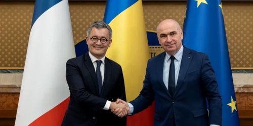 ministrul justiției din Franța, Gérald Darmanin și premierul Ilie Bolojan FOTO gov.ro