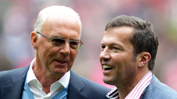 Lothar Matthaus (dreapta), alături de Franz Beckenbauer