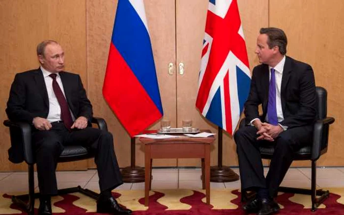 Premierul britanic David Cameron s-a întâlnit cu Vadimir Putin la Paris FOTO Reuters