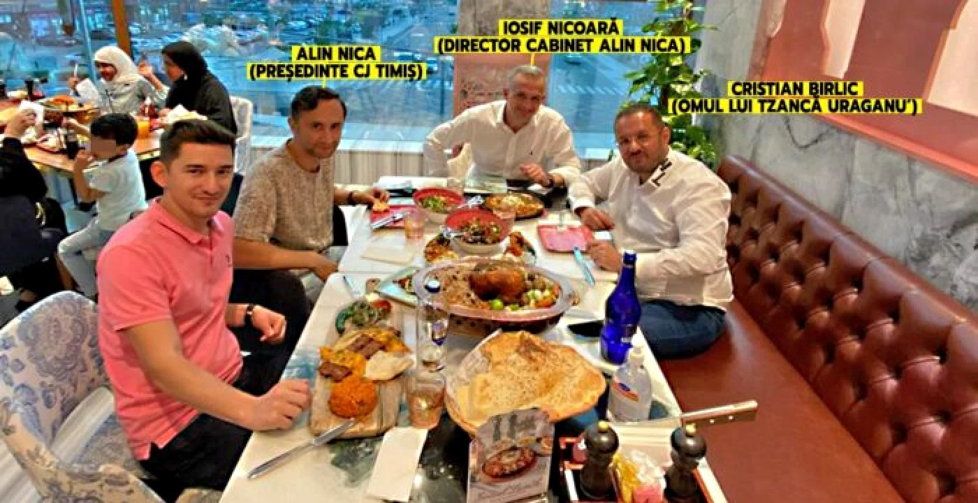 Preşedintele CJ Timiş, la masă cu Cristian Birlic, un controversat personaj din Timişoara FOTO CanCan