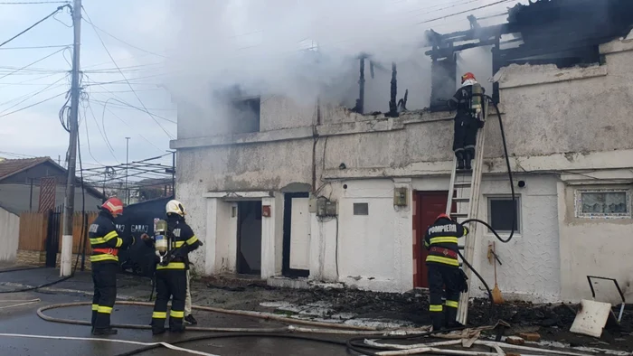 Incendiu Constanta FOTO ISU