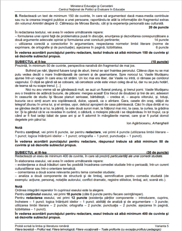 subiecte bac 2020 romana