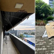 Placaj desprins din acoperișul unui bloc  Foto Reddit jpg