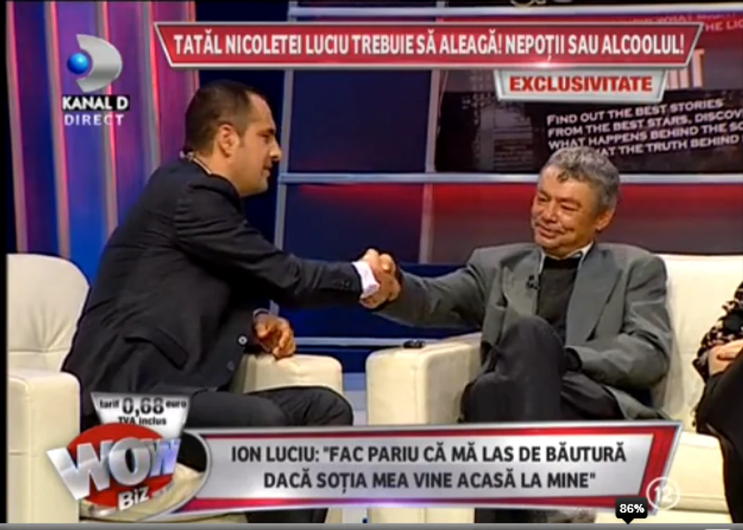 
    Mădălin Ionescu şi Ion Luciu au făcut pariu în emisiune  