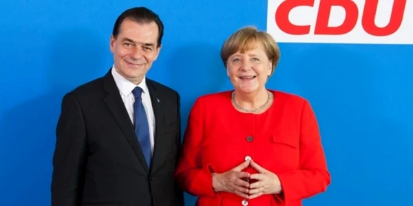 Ludovic Orban si Angela Merkel FOTO Facebook PNL