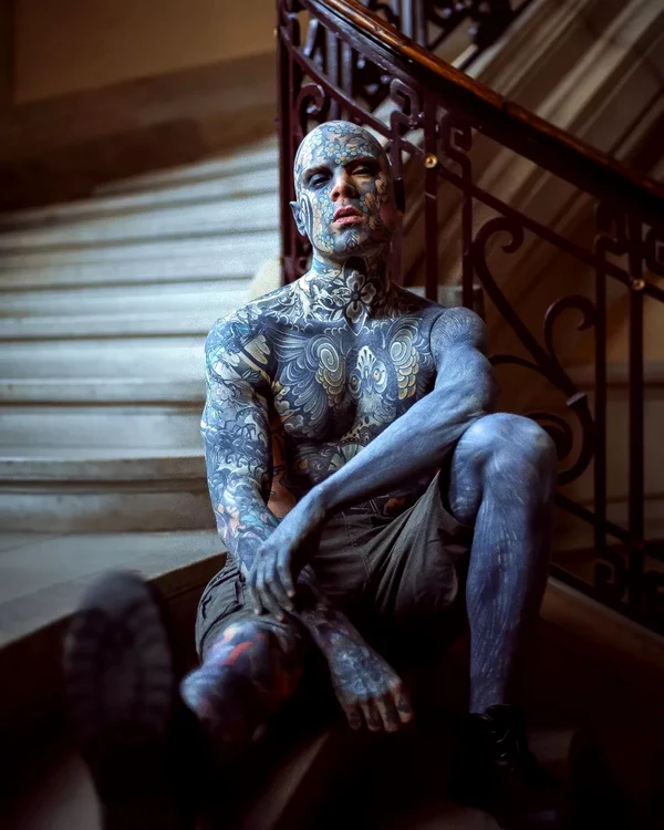Sylvain H. Laine și-a făcut peste 60 de tatuaje / Foto: Instagram, arhiva personală