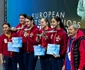 Româncele, mândre de medaliile de aur cucerite la Europene. Foto Facebook FR Scrimă