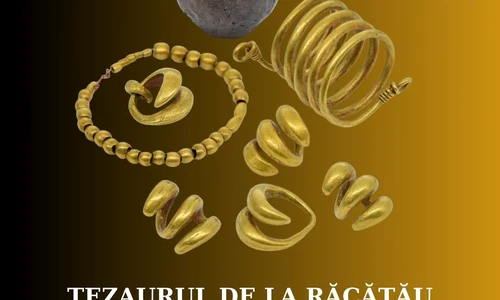 Tezaurul din aur de la Răcătău (foto: Complexul Muzeal „Iulian Antonescu” Bacău)