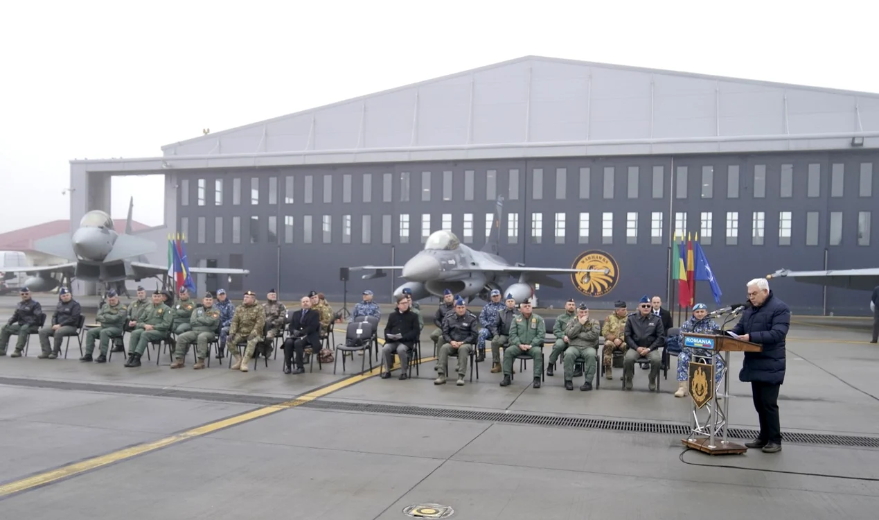 Ceremonia dedicată certificării detaşamentelor Forţelor Aeriene Italiene și Spaniole. Foto: MApN.