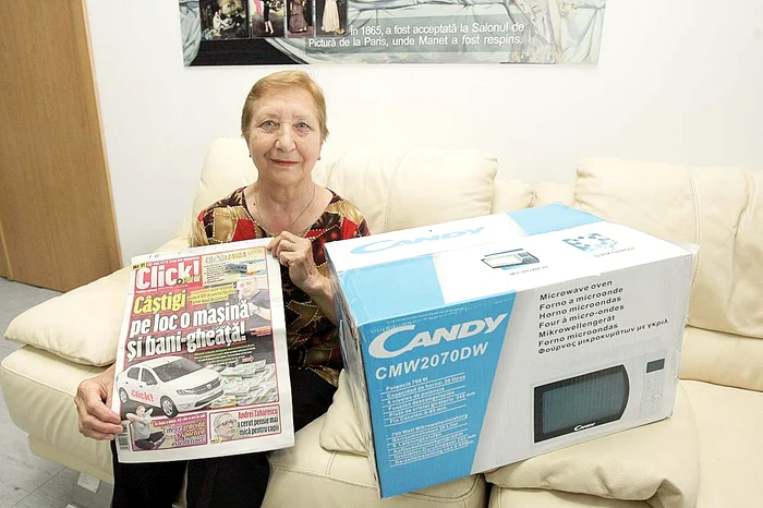 Lozul norocos i-a adus Mariei Leoştean un cuptor cu microunde