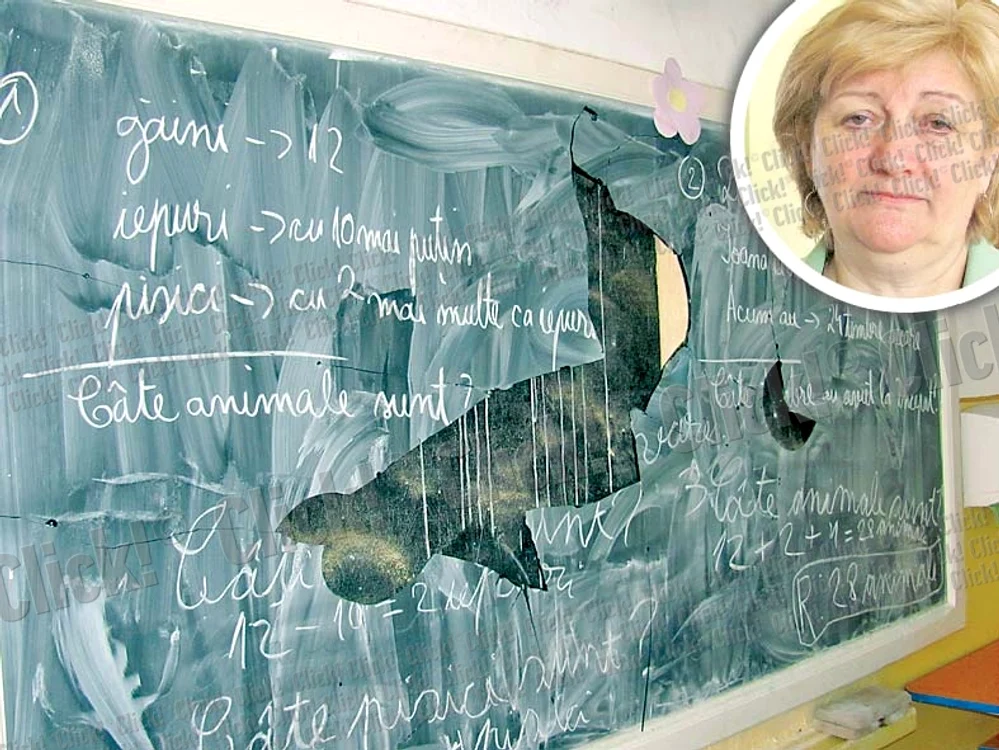 
    Spărgătorii au distrus  tabla şi au furat toate  calculatoarele şcolii  