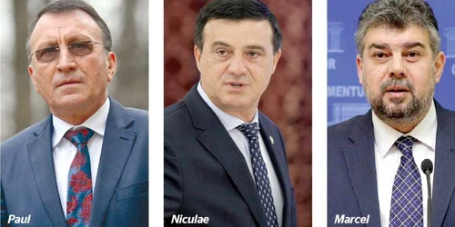 Paul Stanescu alaturi de Niculae Badalau si Marcel Ciolacu FOTO Colaj Adevarul