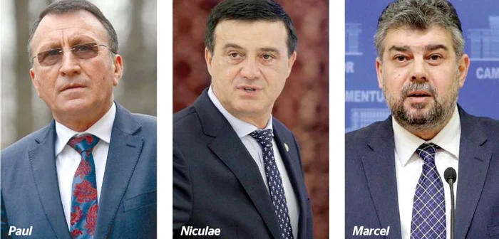 Paul Stănescu, Niculae Bădălău şi Marcel Ciolacu, trei dintre oamenii de mare încredere ai lui Liviu Dragnea. FOTO Colaj Adevărul