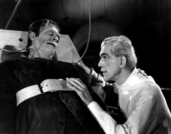 Monstrul şi creatorul său, în ecranizarea lui James Whale, din 1931 FOTO deenofgeek.com