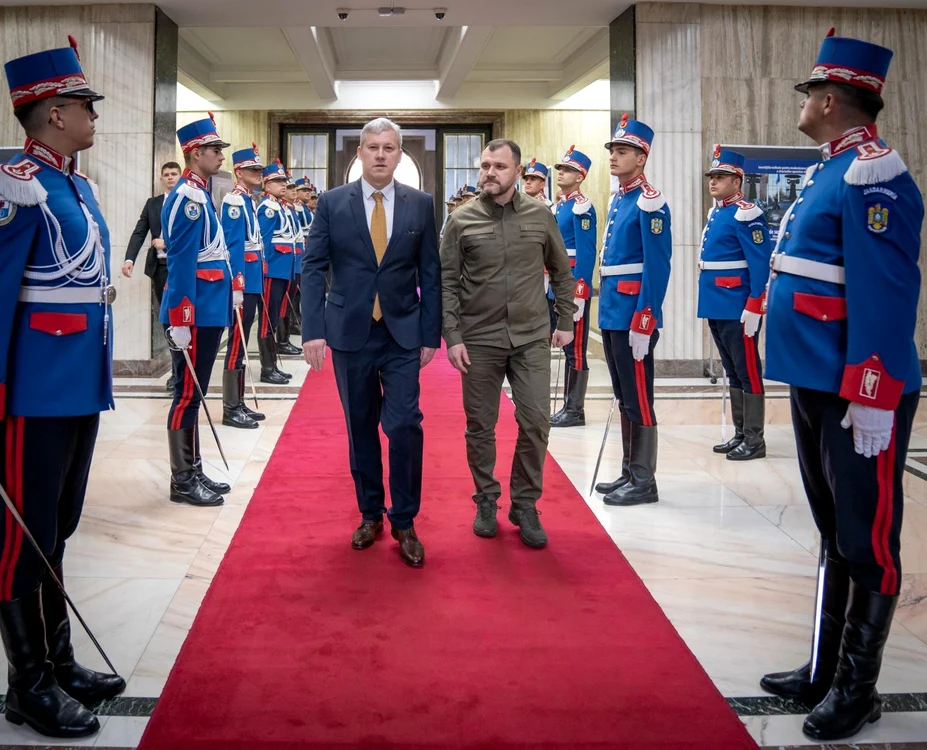 Cătălin Predoiu și omologul său ucrainean, Ihor Klymenko FOTO: MAI