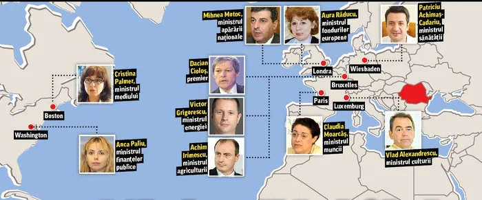 Miniştrii lui Cioloş au fost adunaţi din întreaga lume
