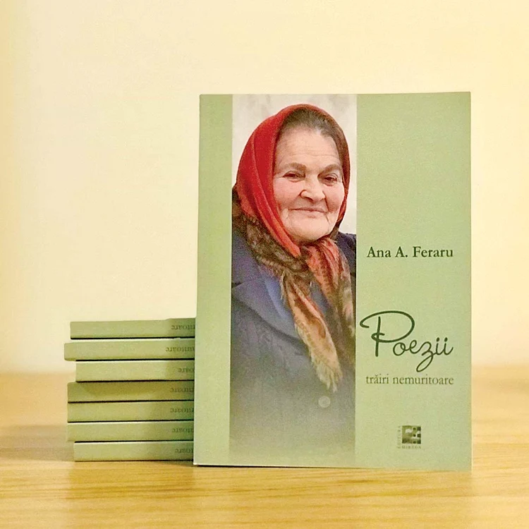 Cartea “Poezii – trăiri nemuritoare”, de care poeta e tare mândră