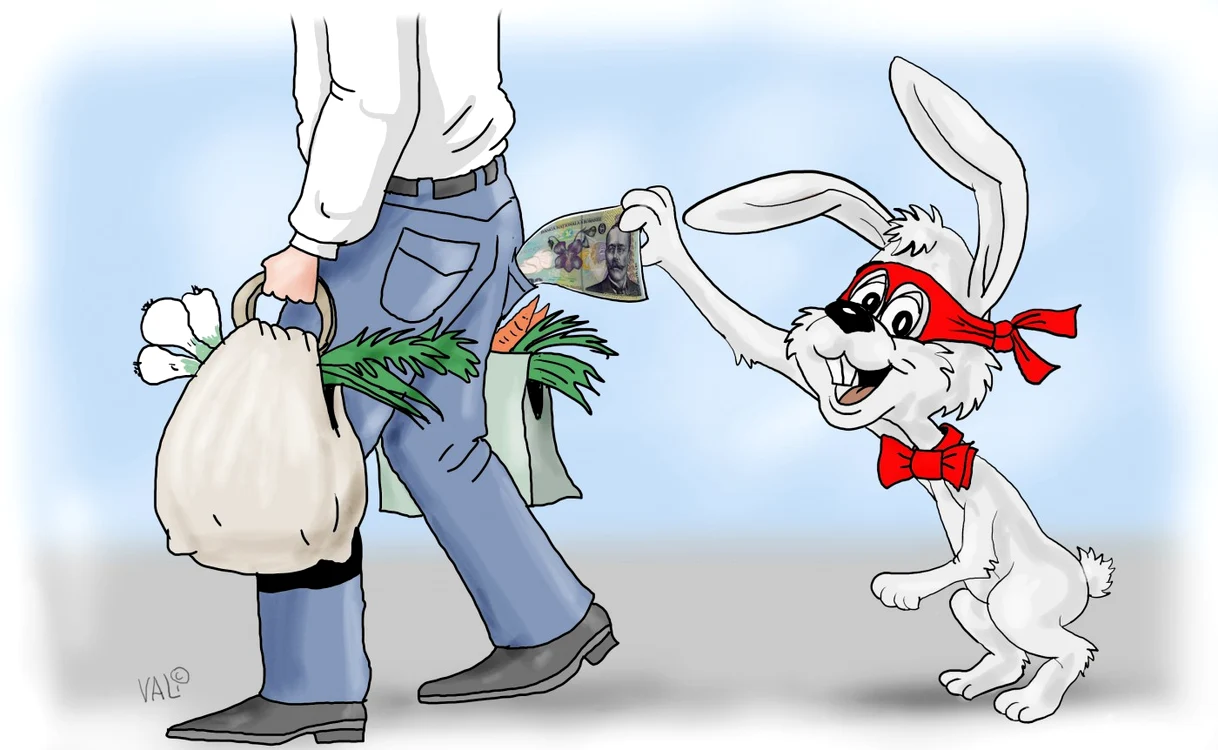 Cumpărăturile de Paşte golesc buzunarele românilor ILUSTRAŢIE Vali Ivan
