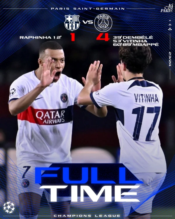 Paris Saint Germain - FC Barcelona FOTO: Facebook/PSG