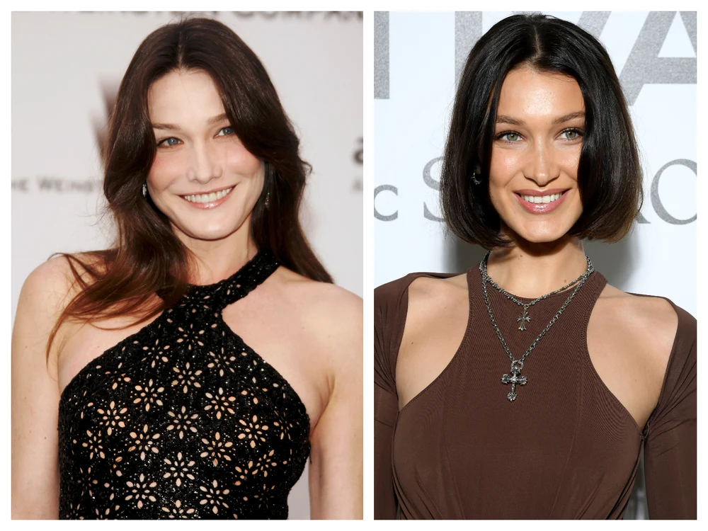 Carla Bruni și Bella Hadid  jpg