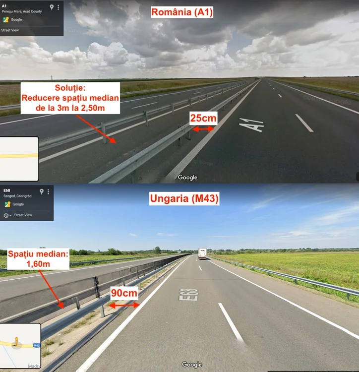 Iată diferența tehnică între parapeții montați pe autostrăzile din Ungaria și cei de la noi