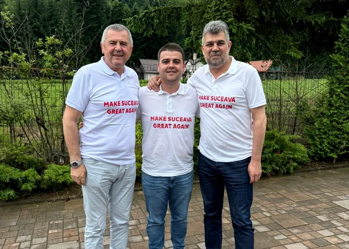 Cei din PSD au purtat tricouri cu mesajul Make Suceava Great Again FOTO: PSD