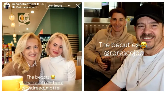 Elwira și Mihai Petre alături de Rareș Cojoc și Andreea Matei - Foto: Instagram