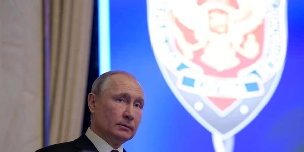 Putin vorbind in fata spionilor FSB FOTO EPA-EFE