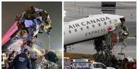 Accident avion Air Canada pe aeroportul LaGuardia din New York FOTO Profimedia