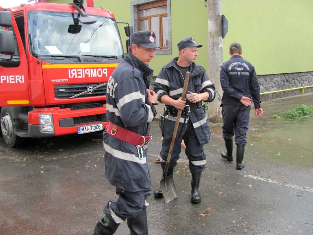 Inundaţii în centrul vechi al oraşului Alba Iulia