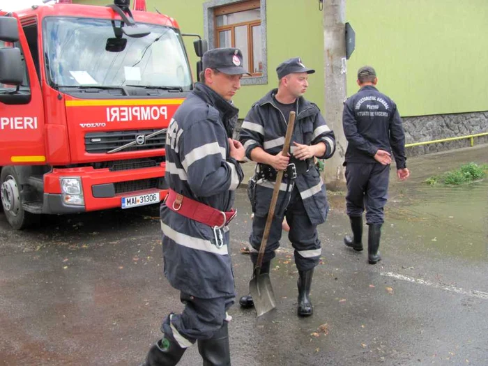 Inundaţii în centrul vechi al oraşului Alba Iulia 