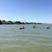 Iancu Avram la Sulina în Delta Dunării - primul om din lume care a parcurs înot Dunărea fără costum de neopren Foto Sînziana Ionescu