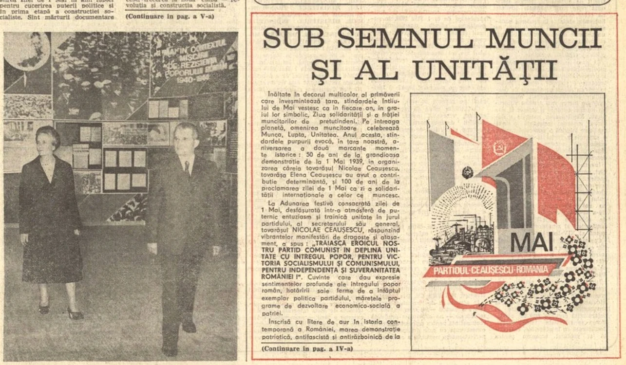 Prima pagină din Scînteia