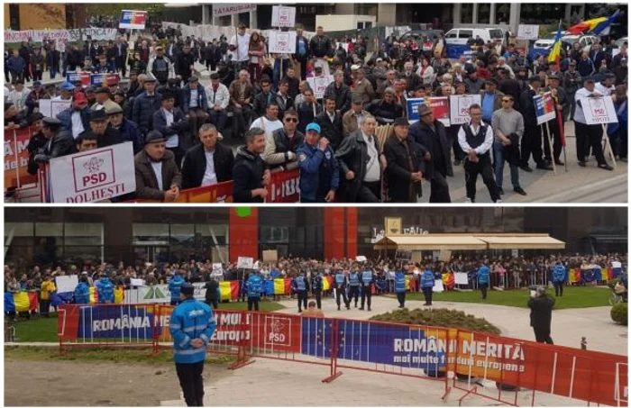 Sustinatori vs protestatari la iaşi