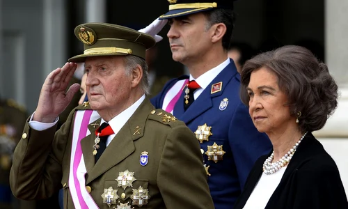 Regele Juan Carlos al Spaniei cu Regele Felipe și Regina Sofia  profimedia 0587443830 jpg