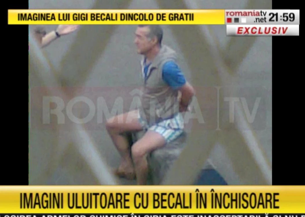 Becali la inchisoare (capturi RTV)