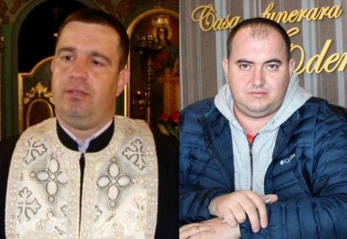 Protopopul Ionel Câmpeanu şi Claudiu Făsui, patronul societăţii de servicii funerare FOTO Alin Ion