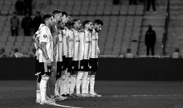 Moment  de reculegere înainte de startul partidei  FOTO Facebook FK Qarabag