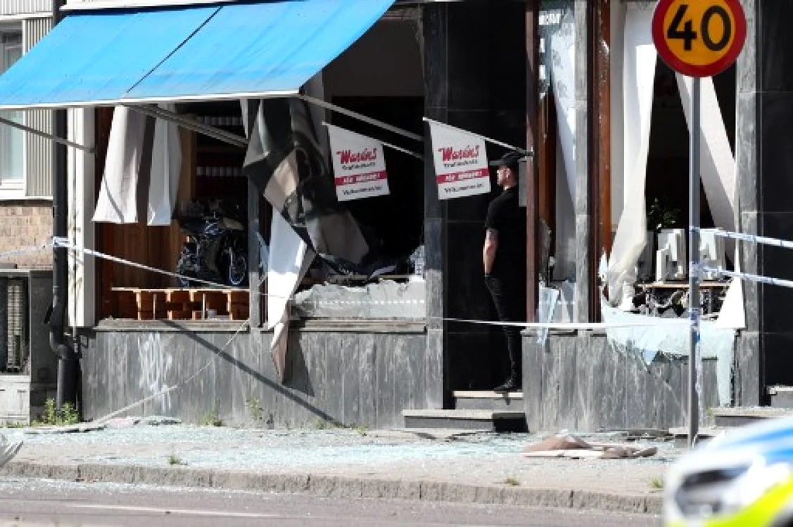 Cladire din Linkoping, Suedia, afectata de o explozie 7 iunie 2019 FOTO AFP