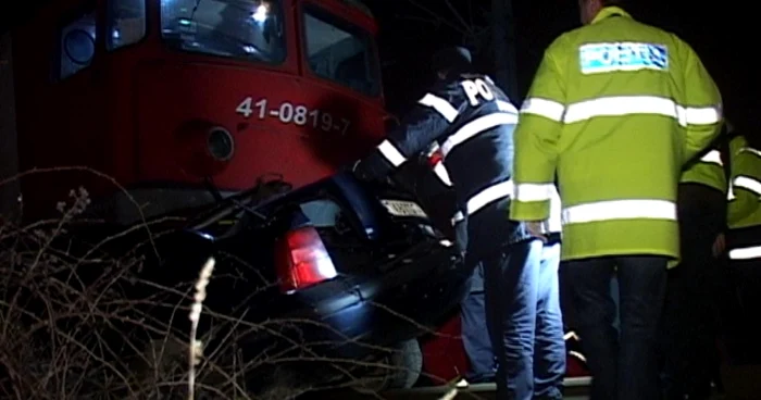 Autoturismul a fost făcut praf