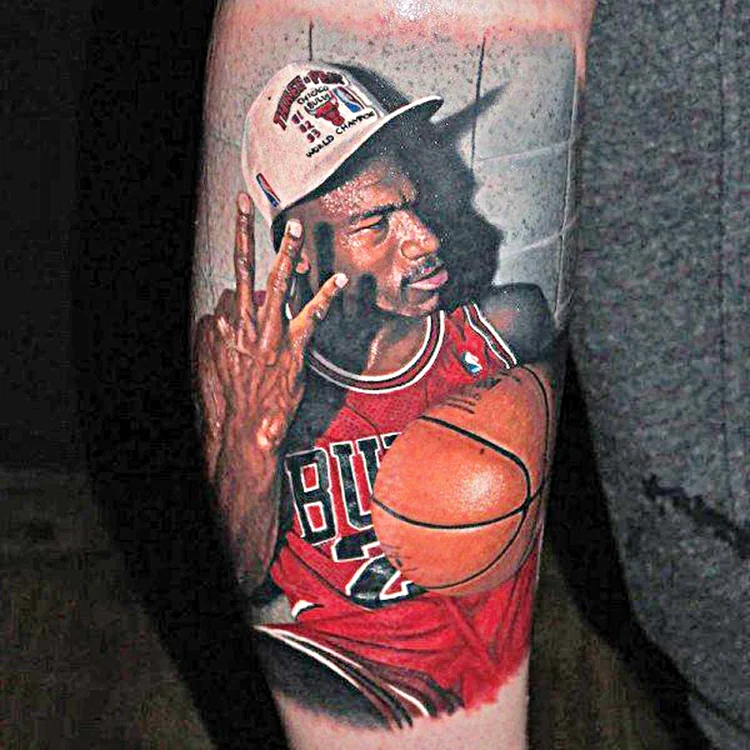 Potretul sportivului  Michael Jordan