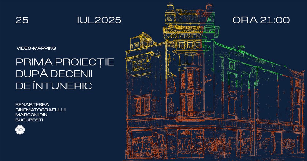ARCEN redǎ o nouă viațǎ CINEMATOGRAFULUI MARCONI din București. MARCONI 100. UN SECOL DE TĂCERE E DE-AJUNS