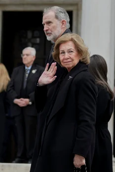 Regina Sofia a Spaniei la înmormântarea Prințesei Irene 