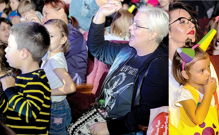 Luminița râde cu gura până la urechi, alături de fiul ei. Giulia şi fiica ei sunt numai ochi şi urechiFoto: Zurli