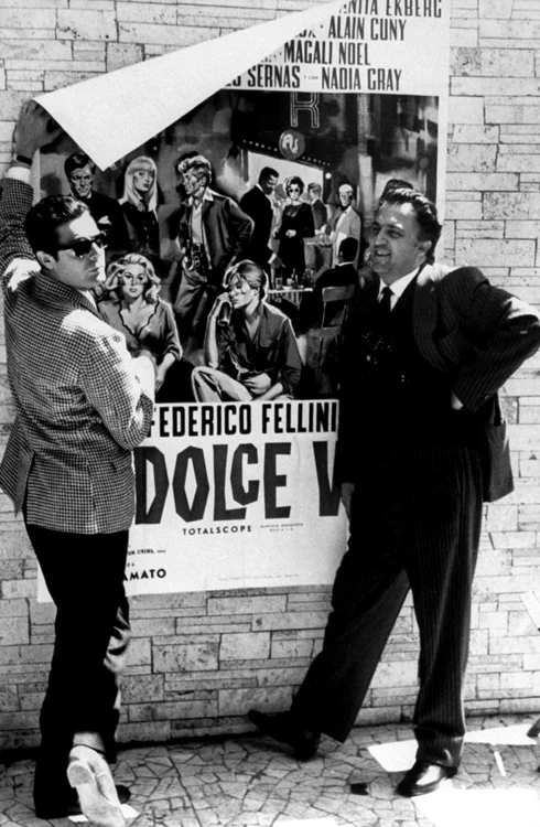 Marcello Mastroianni și Federico Fellini. FOTO: Getty Images