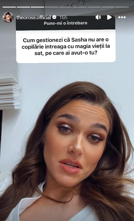 Theo Rose răspunde întrebărilor fanilor - Foto: captură InstaStory