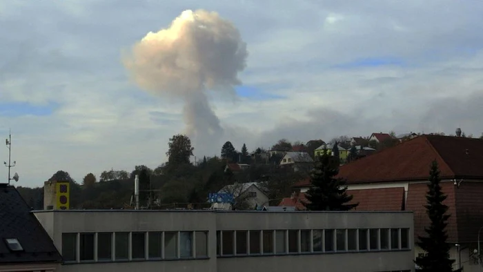 Explozie la o fabrică de muniție din Cehia care aprovizionează Ucraina. FOTO: X
